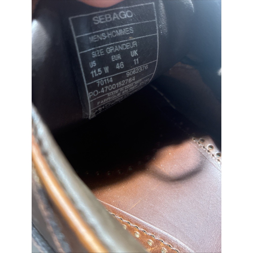 Sebago Dockside Cape Horn 11.5 W Brown Boat Shoe Hand Sewn - Picture 9 of 10